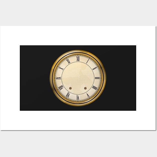 Antique clock with Roman numerals Wall Art by ojovago